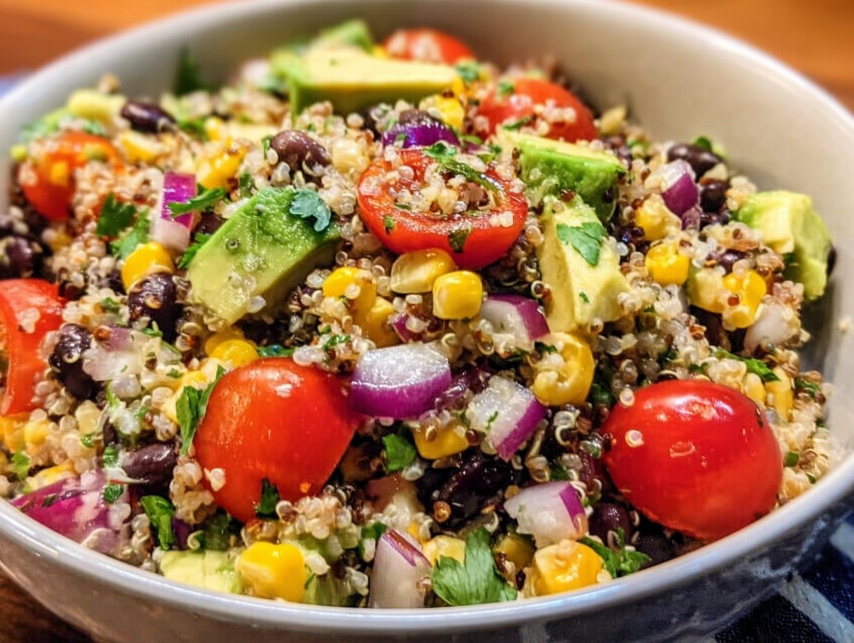 Mexican Quinoa Salad with Cilantro Lime Dressing