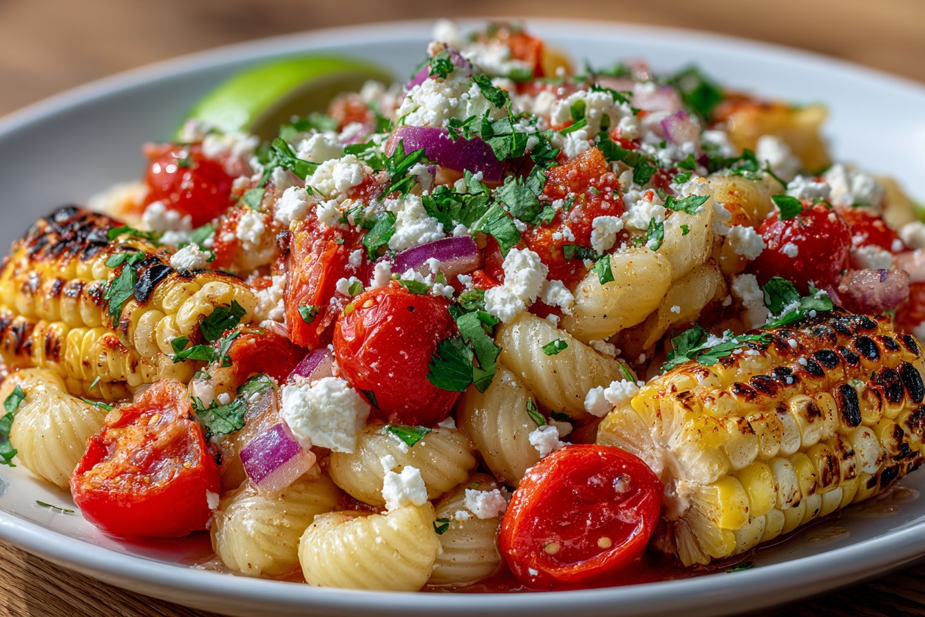 Healthy Street Corn Pasta Salad
