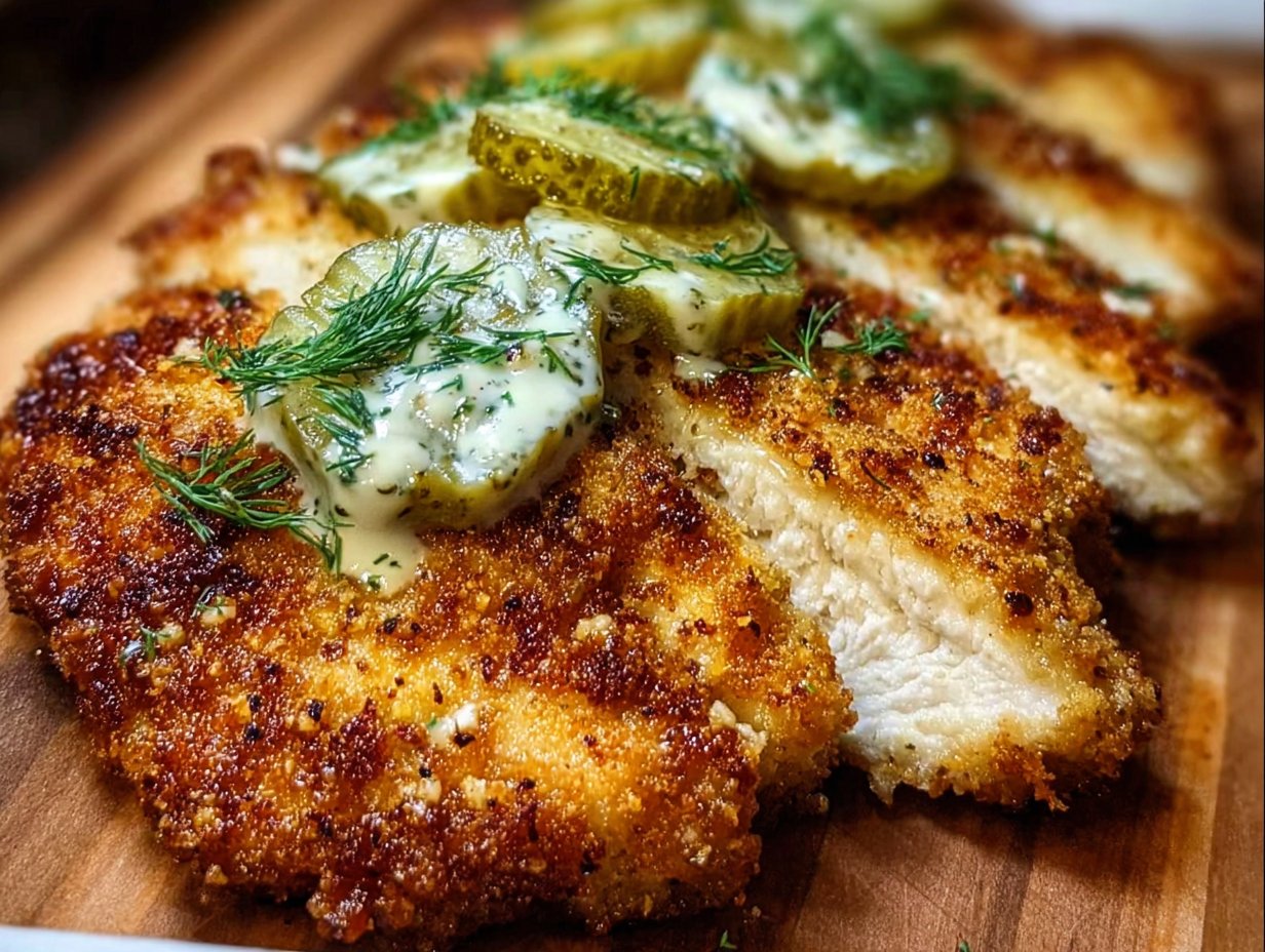 Crispy Dill Pickle Parmesan Chicken Recipe You'll Love