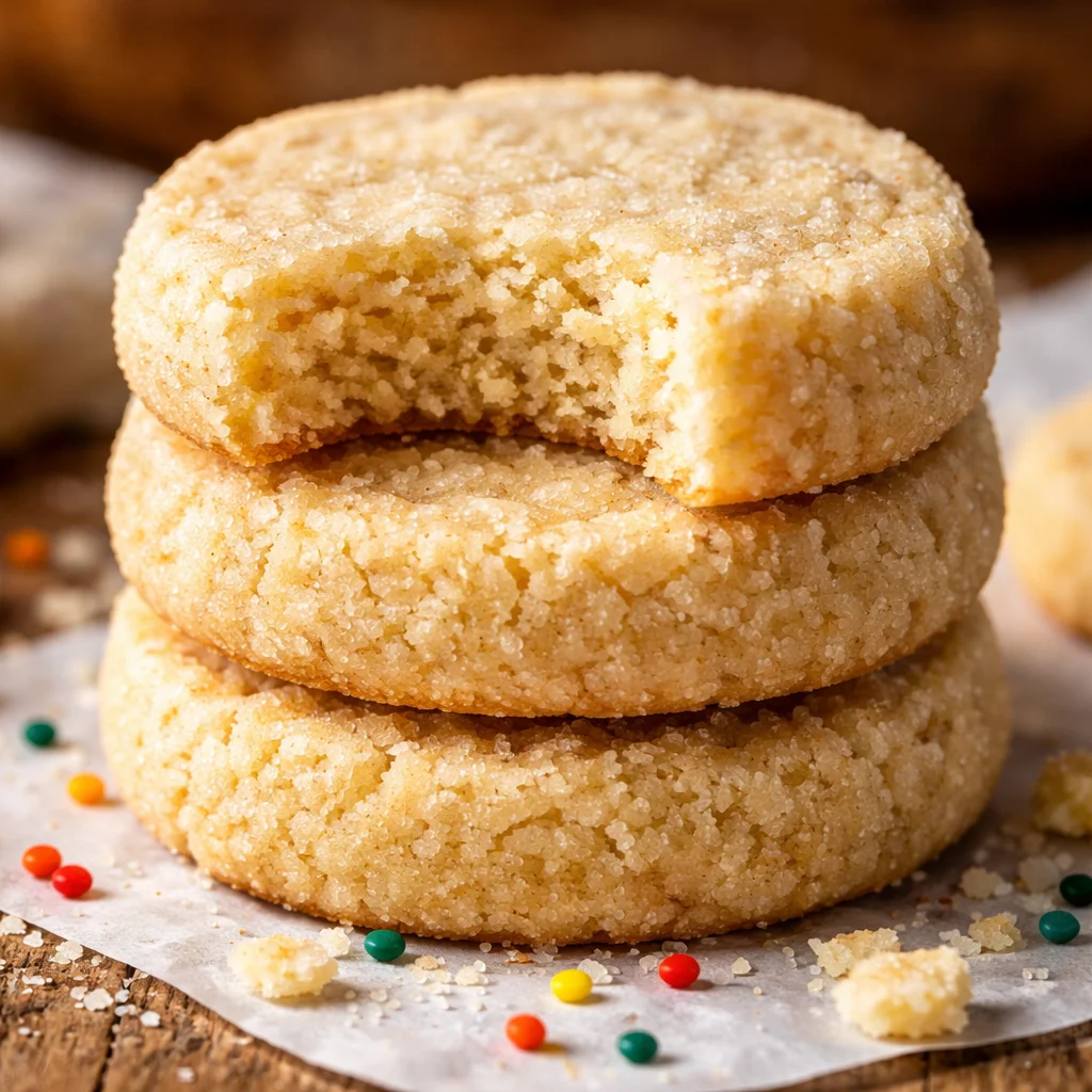 Delicious Almond Flour Shortbread Cookies on a plate, gluten-free dessert.