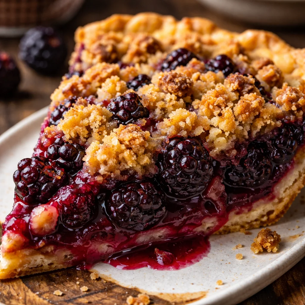 Amazing Blackberry Crumble Pie