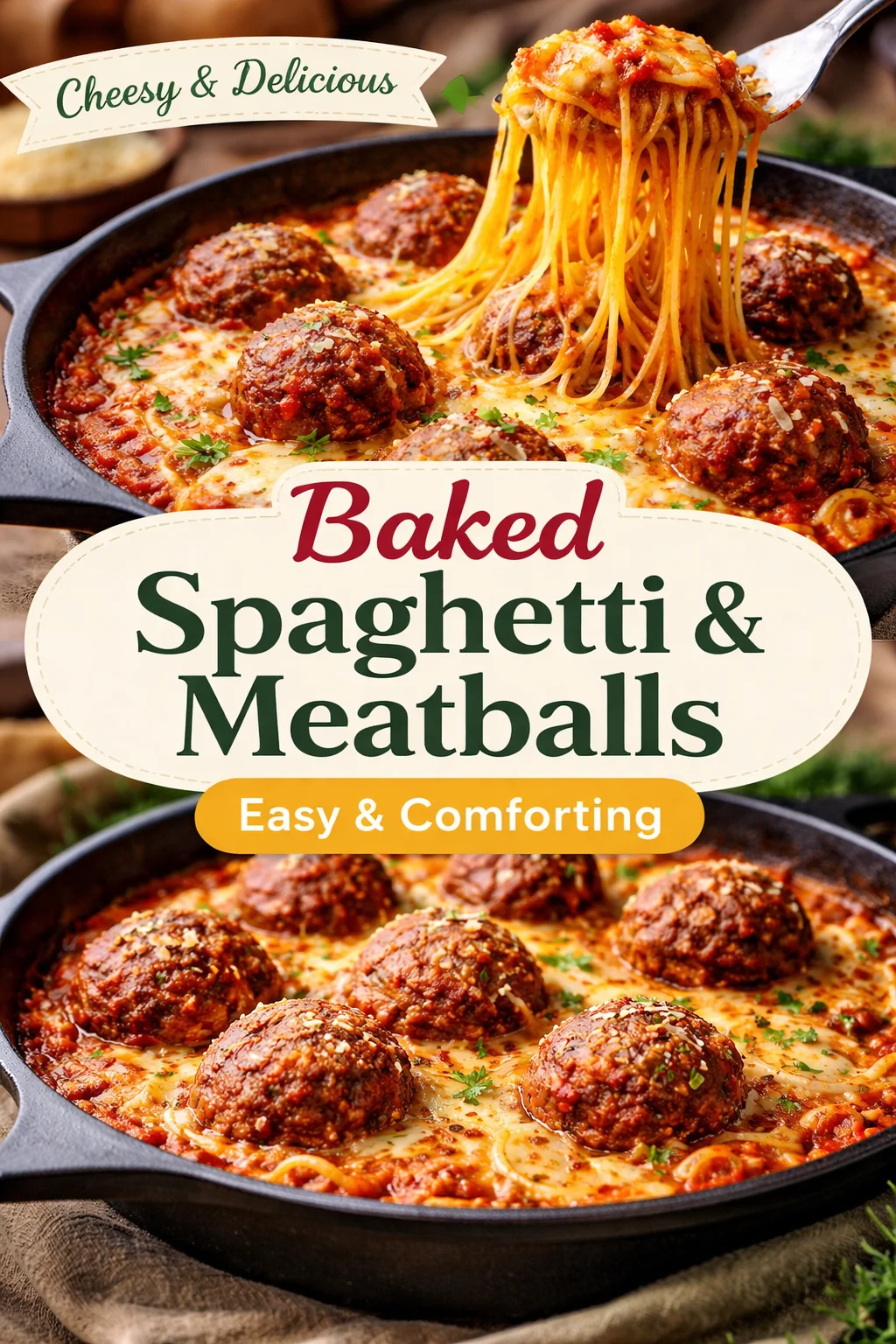 Baked Spaghetti & Meatballs