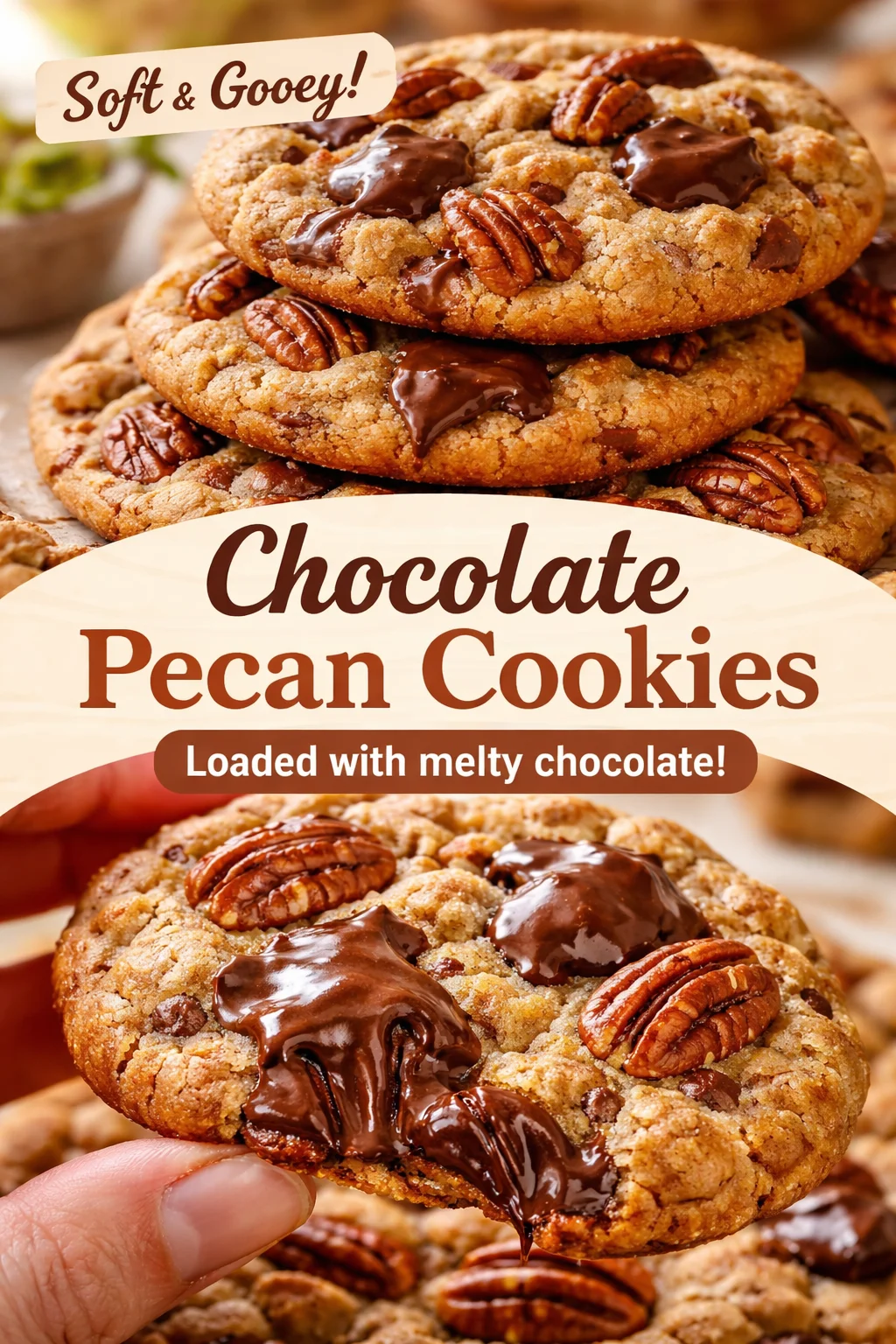 Bakery-Style Milk Chocolate Pecan Cookies