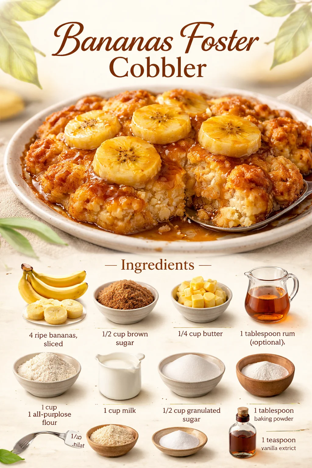 Bananas Foster Cobbler