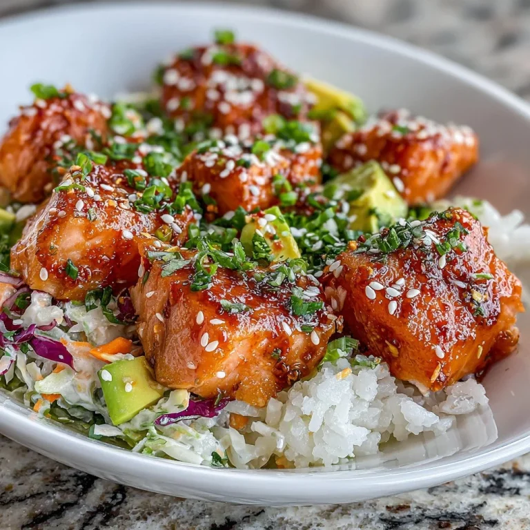 Bang Bang Salmon Bites on a serving platter with dipping sauce