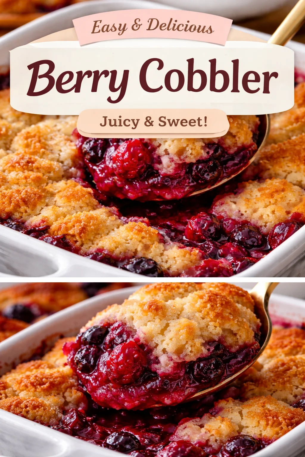 Berry Cobbler with Sugar Cookie Topping