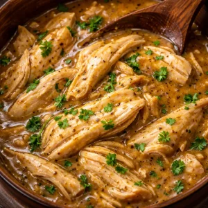 Delicious Crockpot Chicken and Gravy without condensed soup recipe