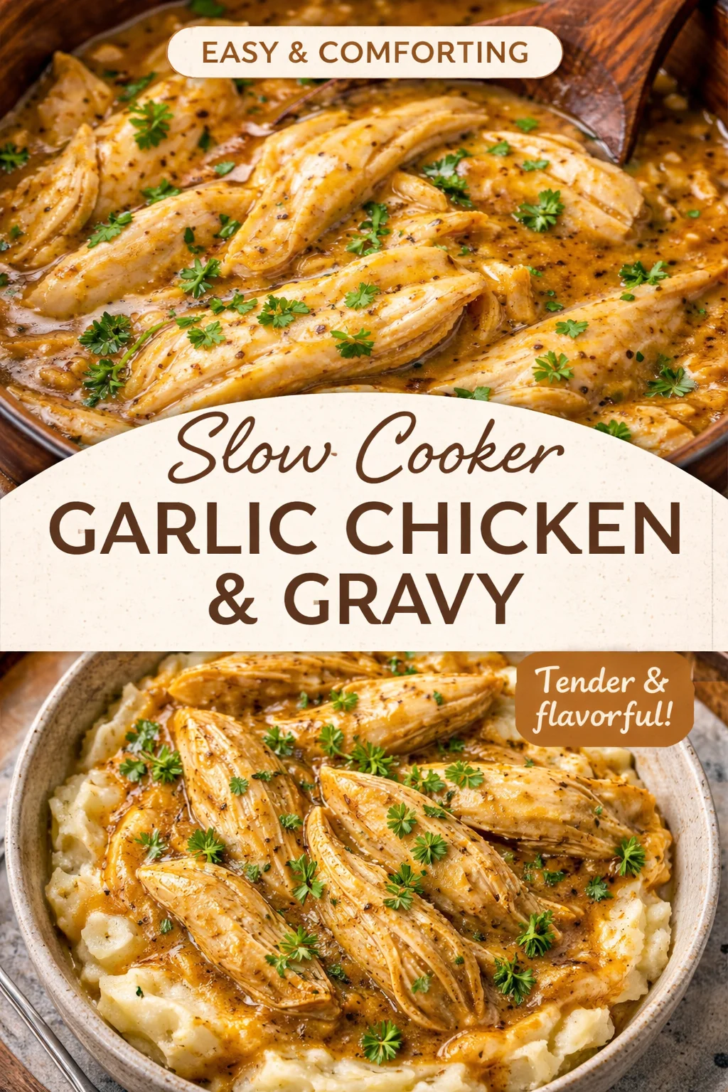 BEST Crockpot Chicken and Gravy (NO Condensed Soup!)