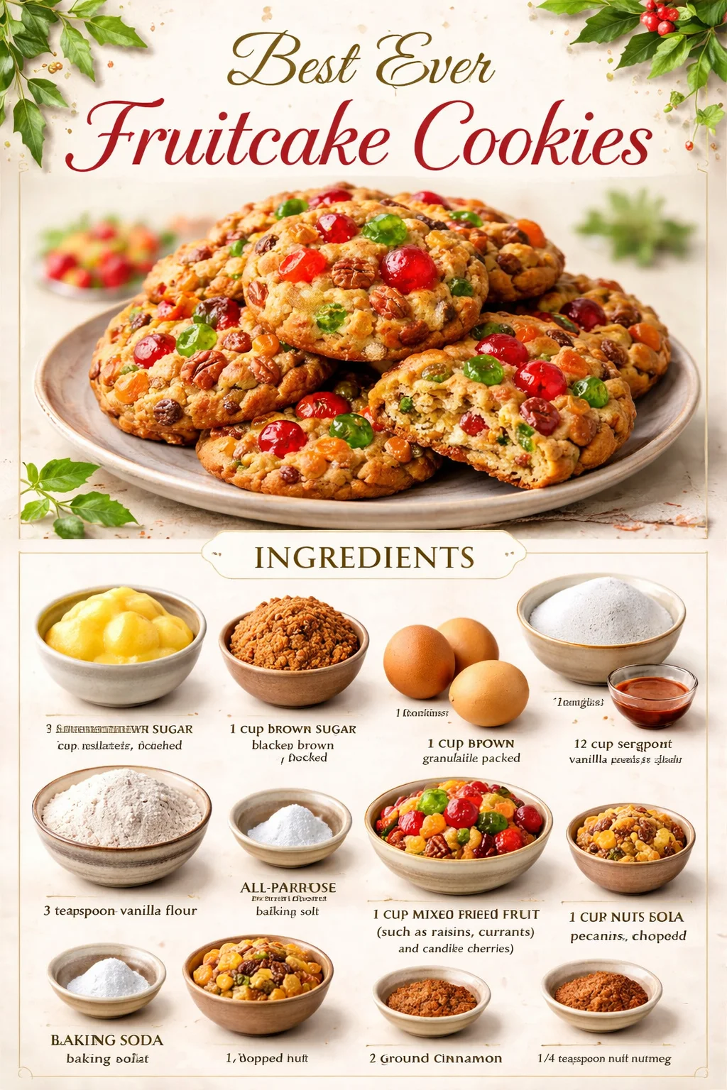 Best Ever Fruitcake Cookies