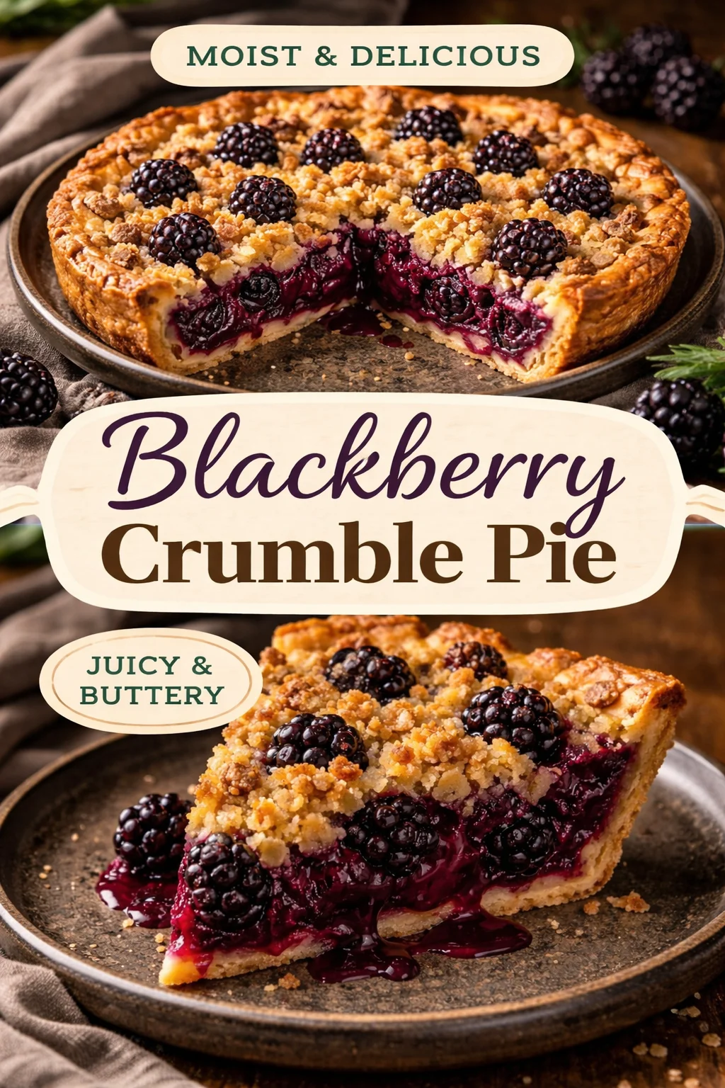 Blackberry Crumble Pie