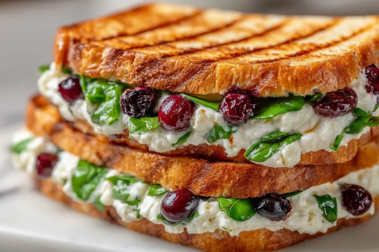 Blueberry Basil Goat Cheese Panini sandwich with fresh ingredients and vibrant colors.