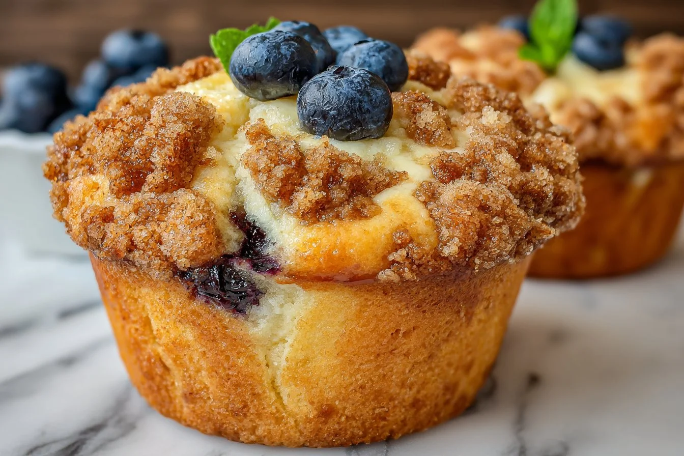 Blueberry Muffins with Streusel Crumb Topping