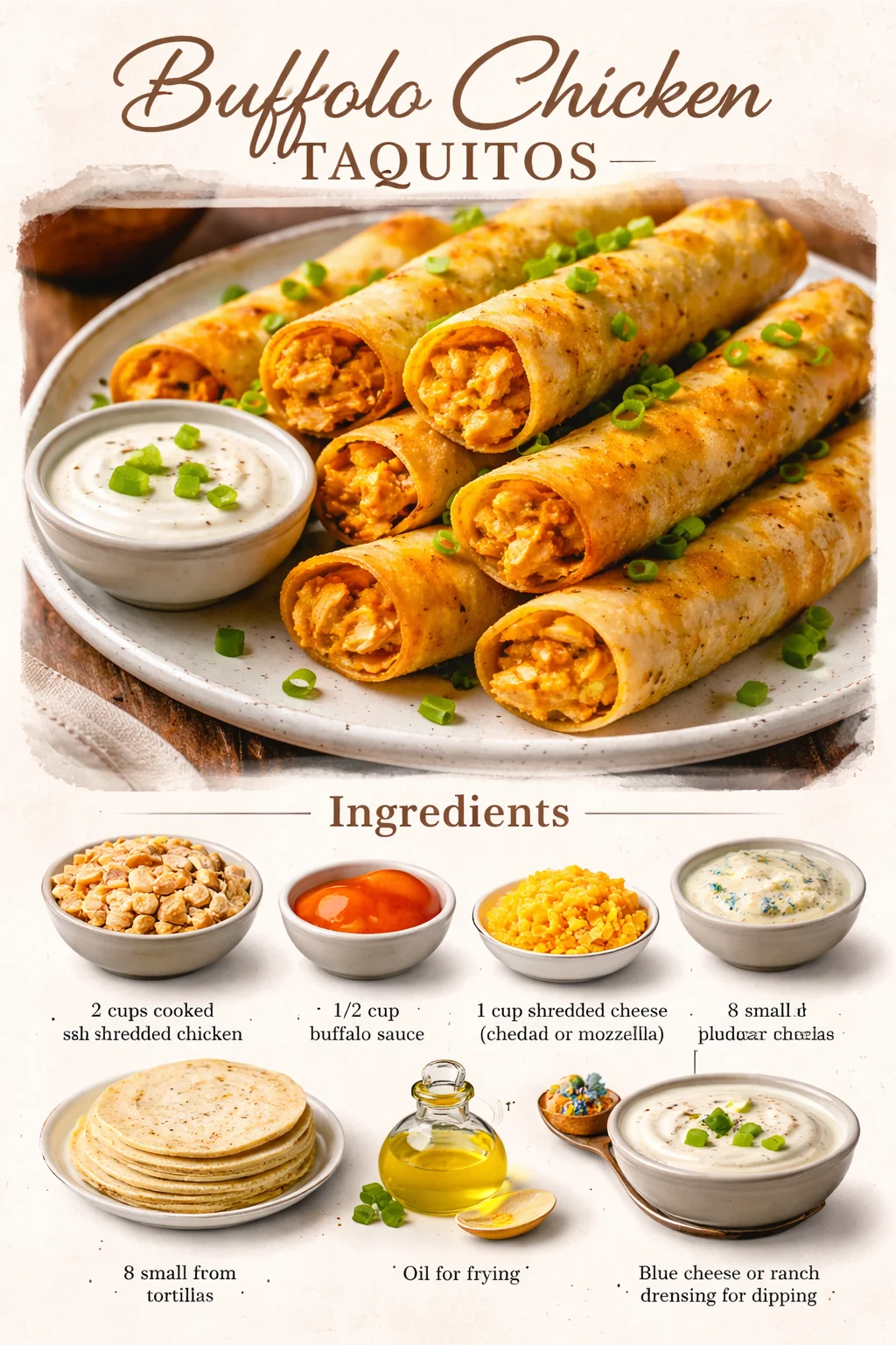 Buffalo Chicken Taquitos