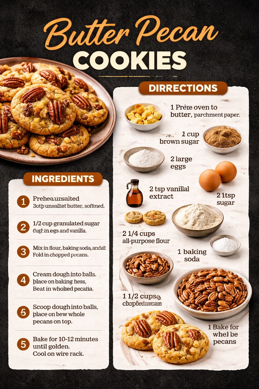 Butter Pecan Cookies