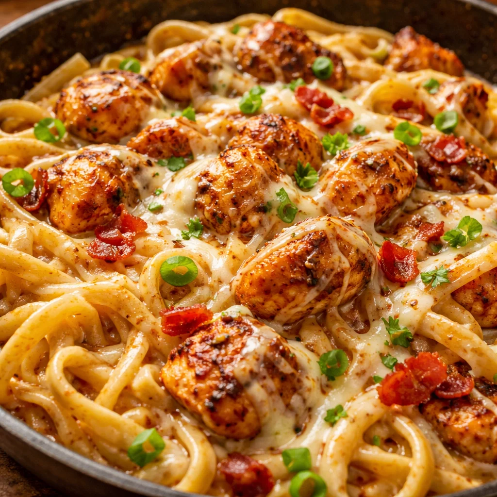 Cajun Mozzarella Chicken Ranch Pasta