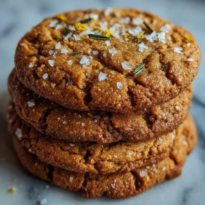 Delicious chamomile cookies stacked on a plate, garnished with chamomile flowers.
