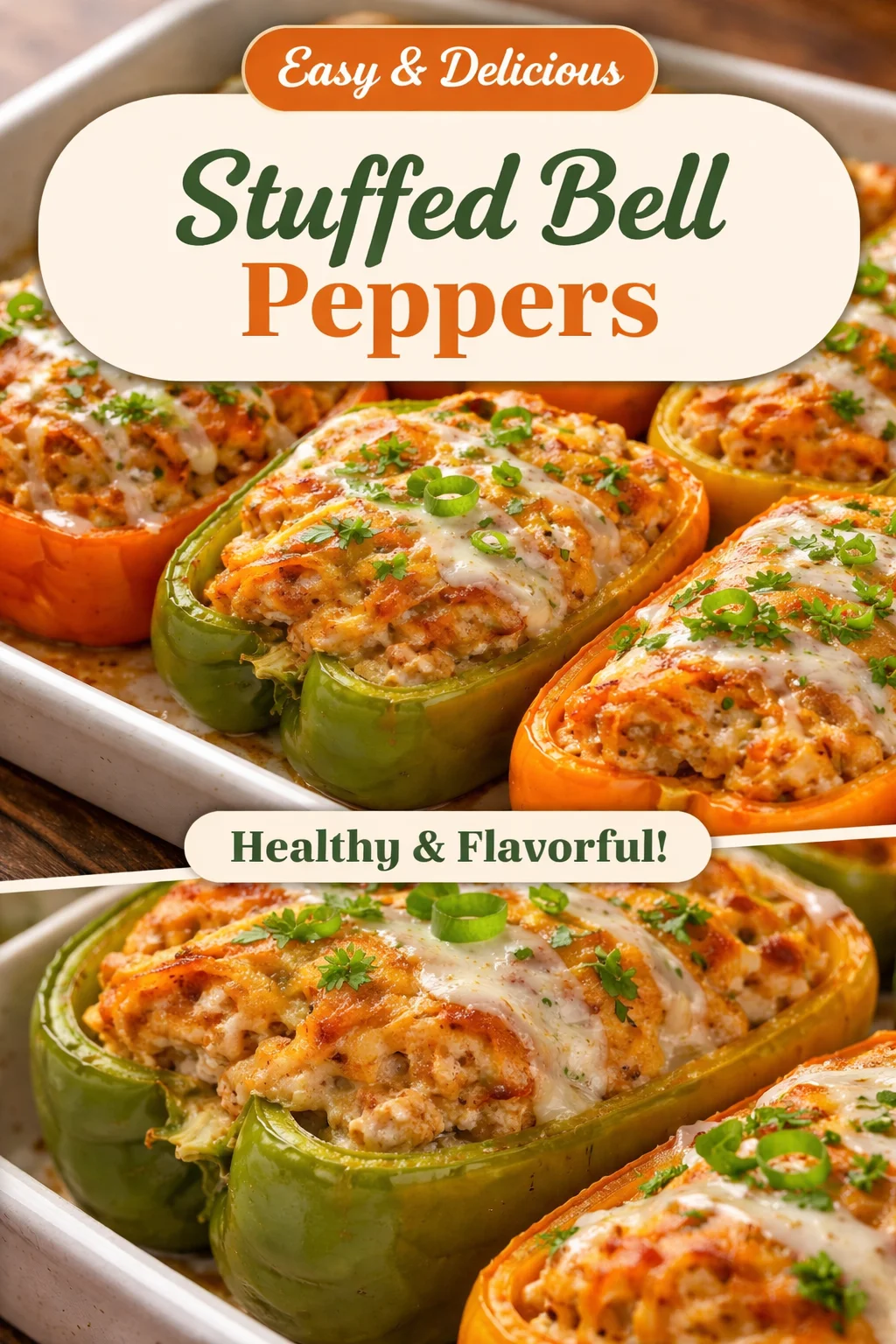 Cheesy Buffalo Chicken Stuffed Peppers