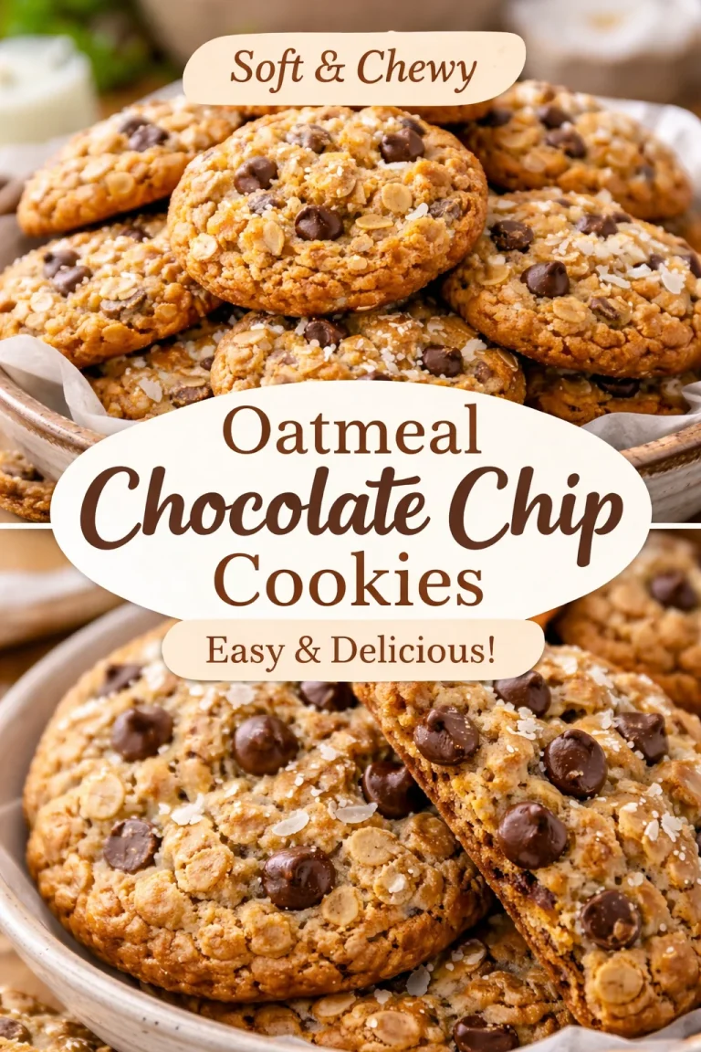 Chewy coconut oatmeal cookies on a plate from Meemaw Eats