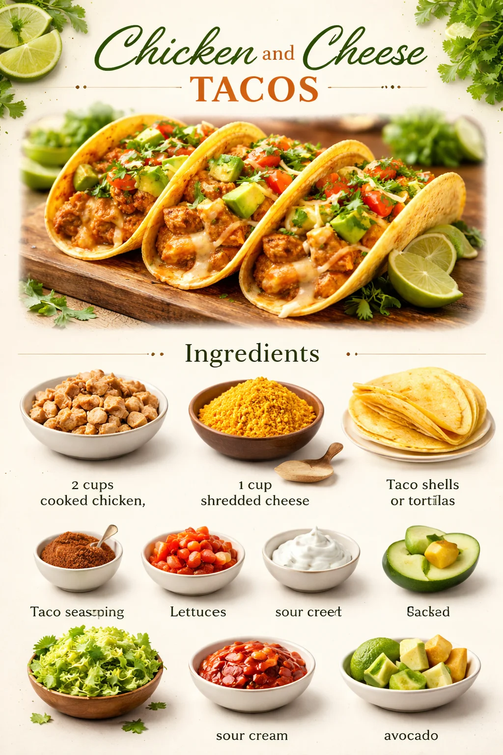 Chicken and Cheese Tacos