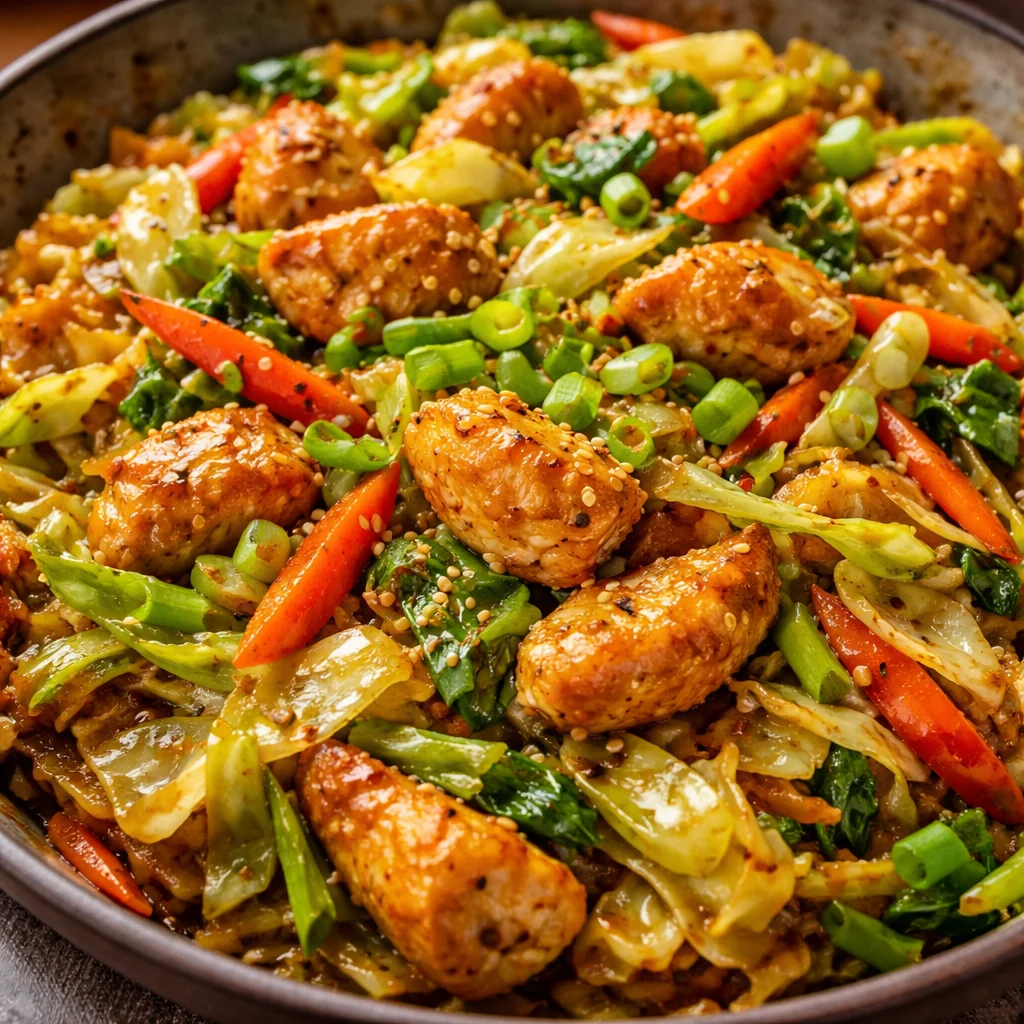 Chinese Chicken Cabbage Stir Fry
