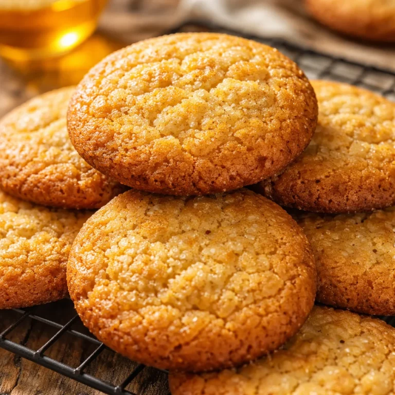 Coconut Flour Honey Cookies displayed on a plate