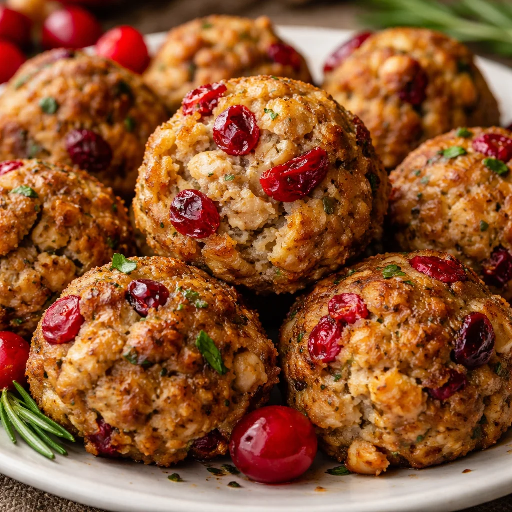 Cranberry & Turkey Stuffing Balls