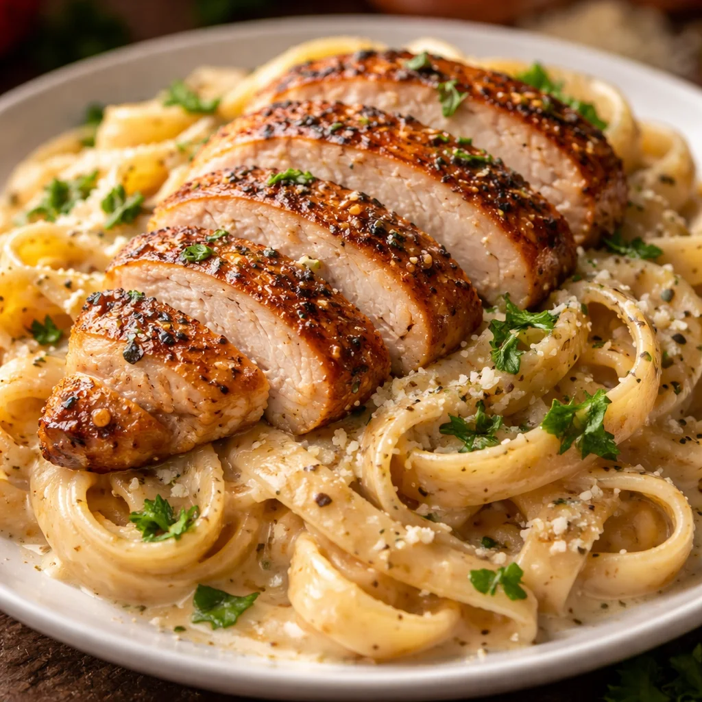 Creamy Chicken Garlic Parmesan Pasta (Gluten-Free Option)