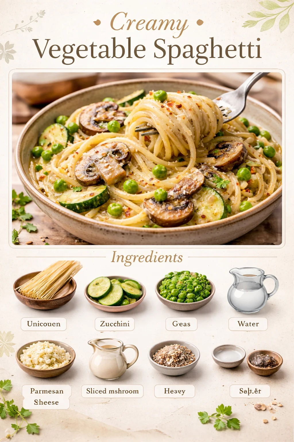 Creamy Vegetable Spaghetti