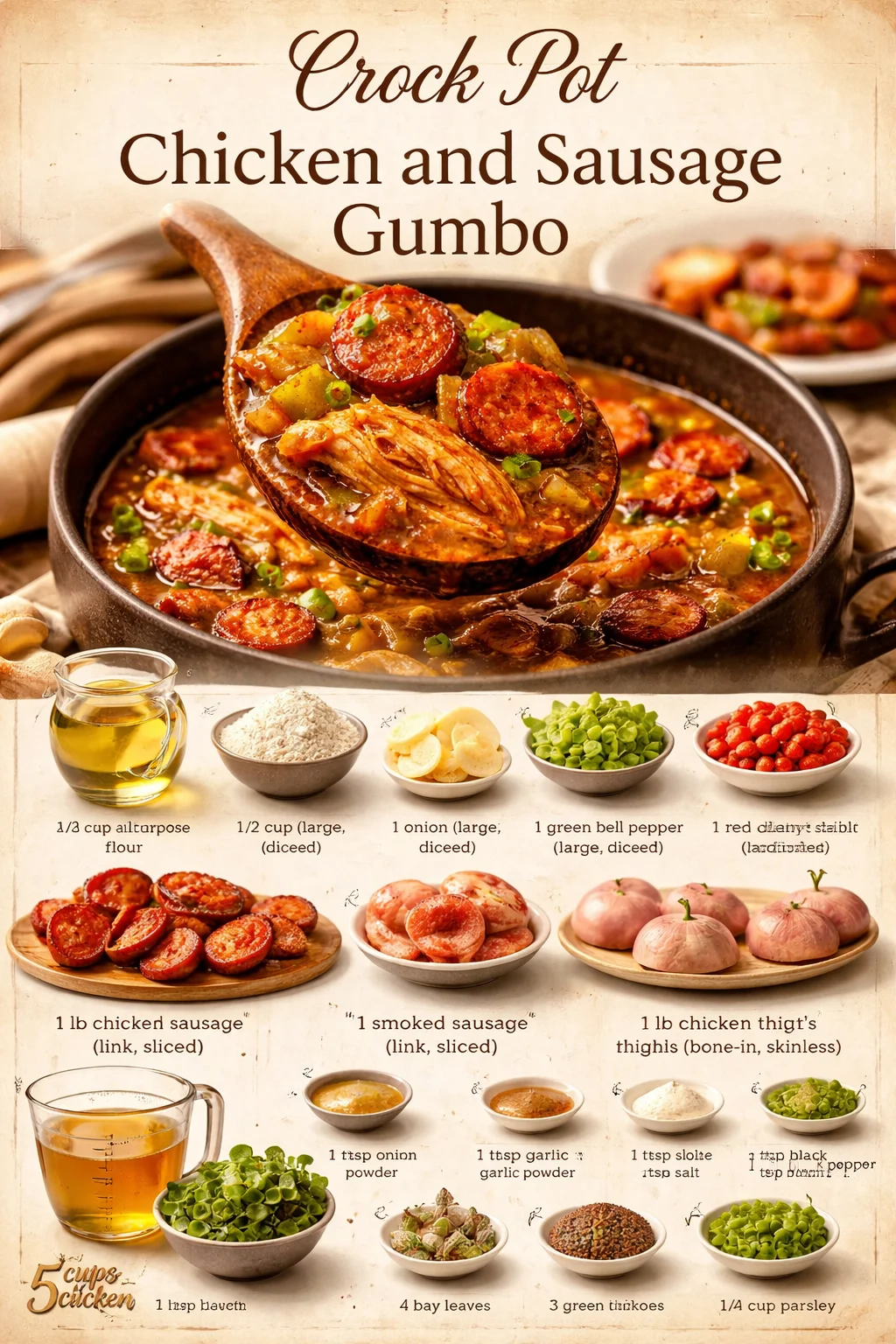 Crock Pot Chicken and Sausage Gumbo