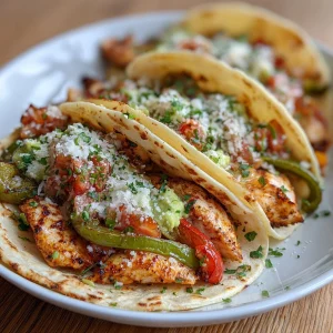 Delicious Crock Pot Chicken Fajitas served with colorful peppers and onions