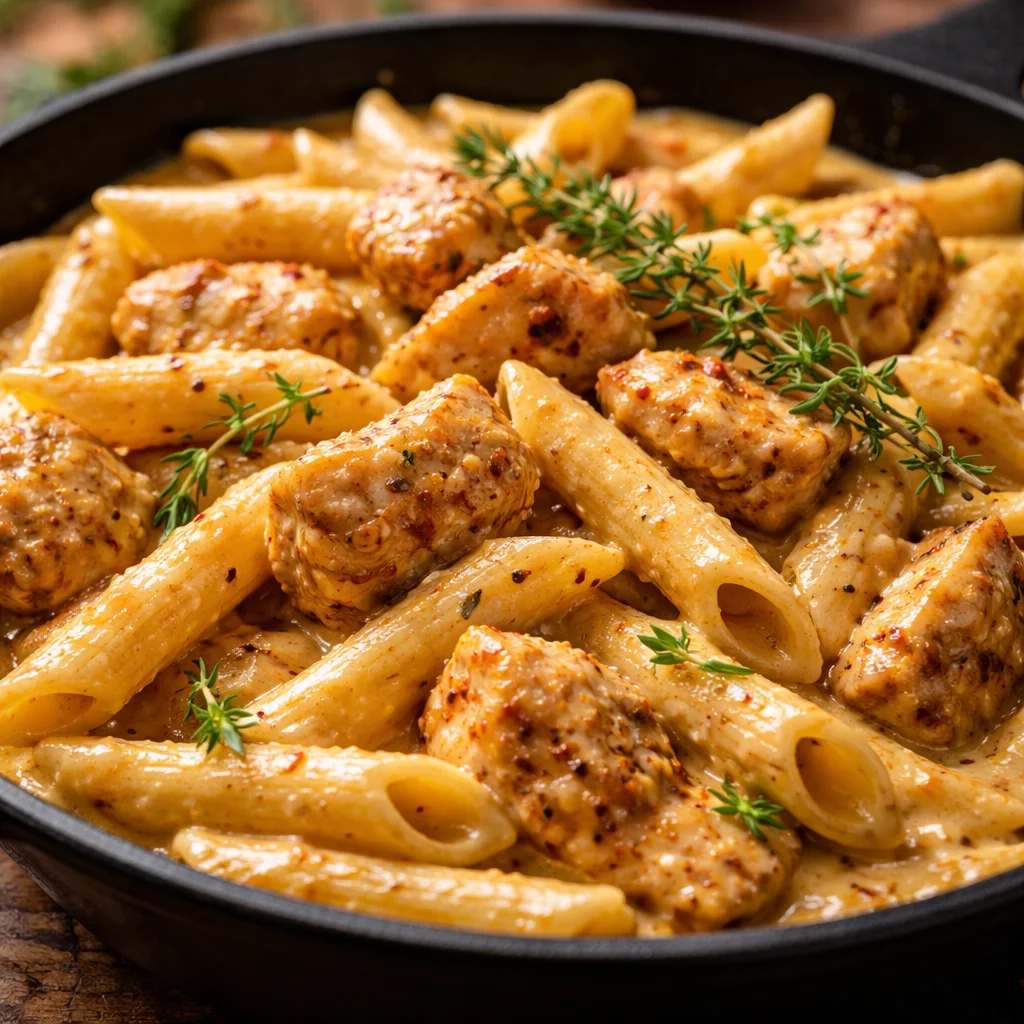 Crock Pot Creamy Cajun Chicken Pasta