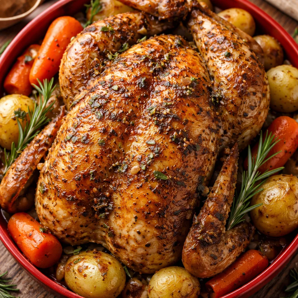 Crockpot Ranch Onion Whole Chicken Recipe
