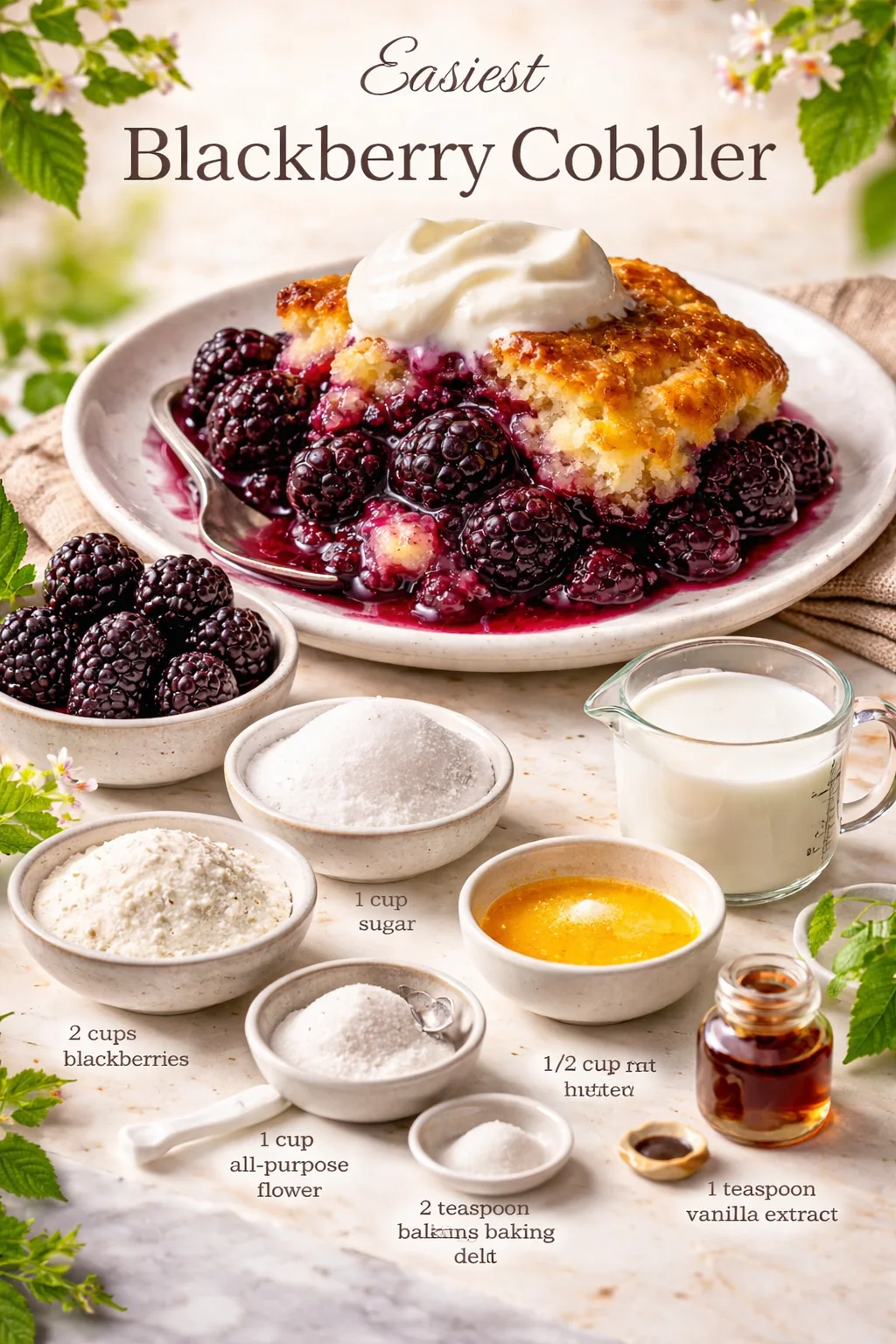 Easiest Blackberry Cobbler