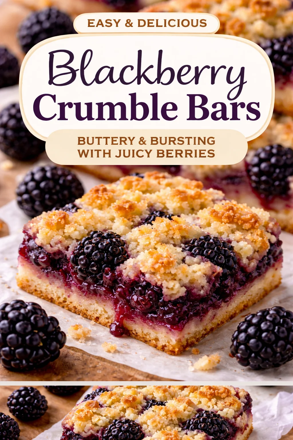 Easy Blackberry Cobbler Bars
