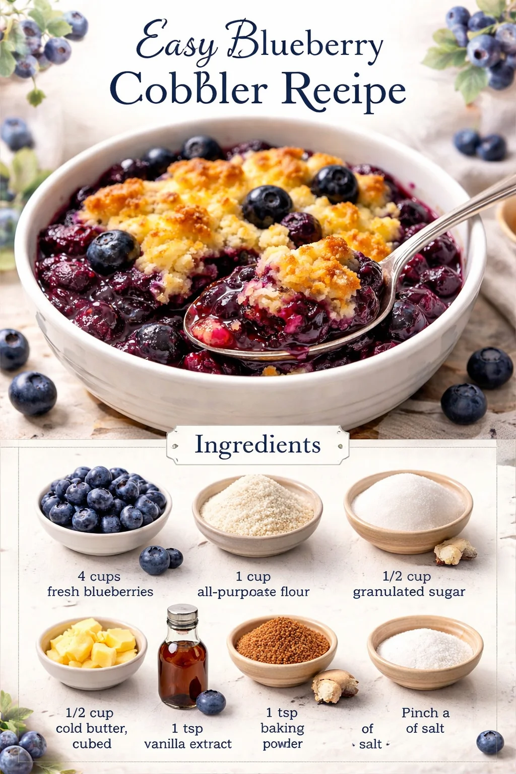 Easy Blueberry Cobbler Recipe