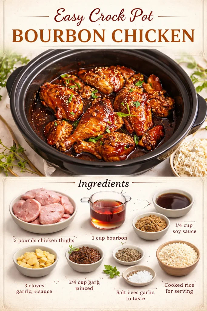 Easy Crock Pot Bourbon Chicken