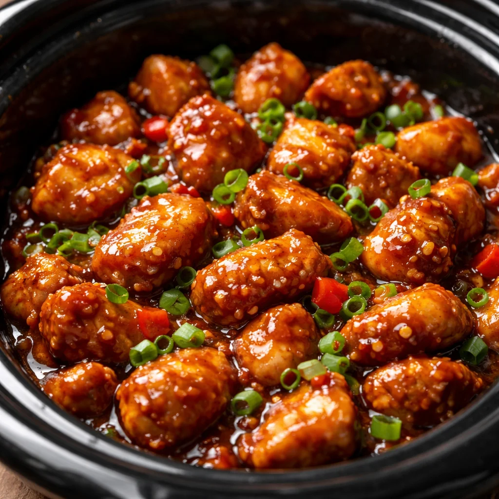 Easy Crockpot General Tso's Chicken