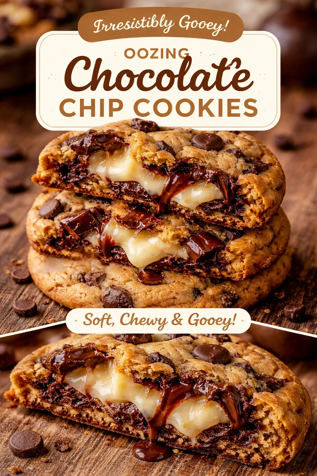 Easy Delicious Cheesecake Stuffed Chocolate Chip Cookies