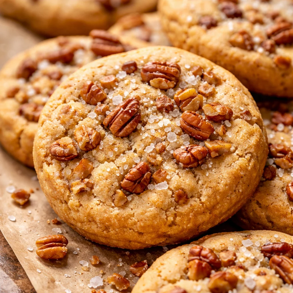 Easy Maple Pecan Shortbread Cookies