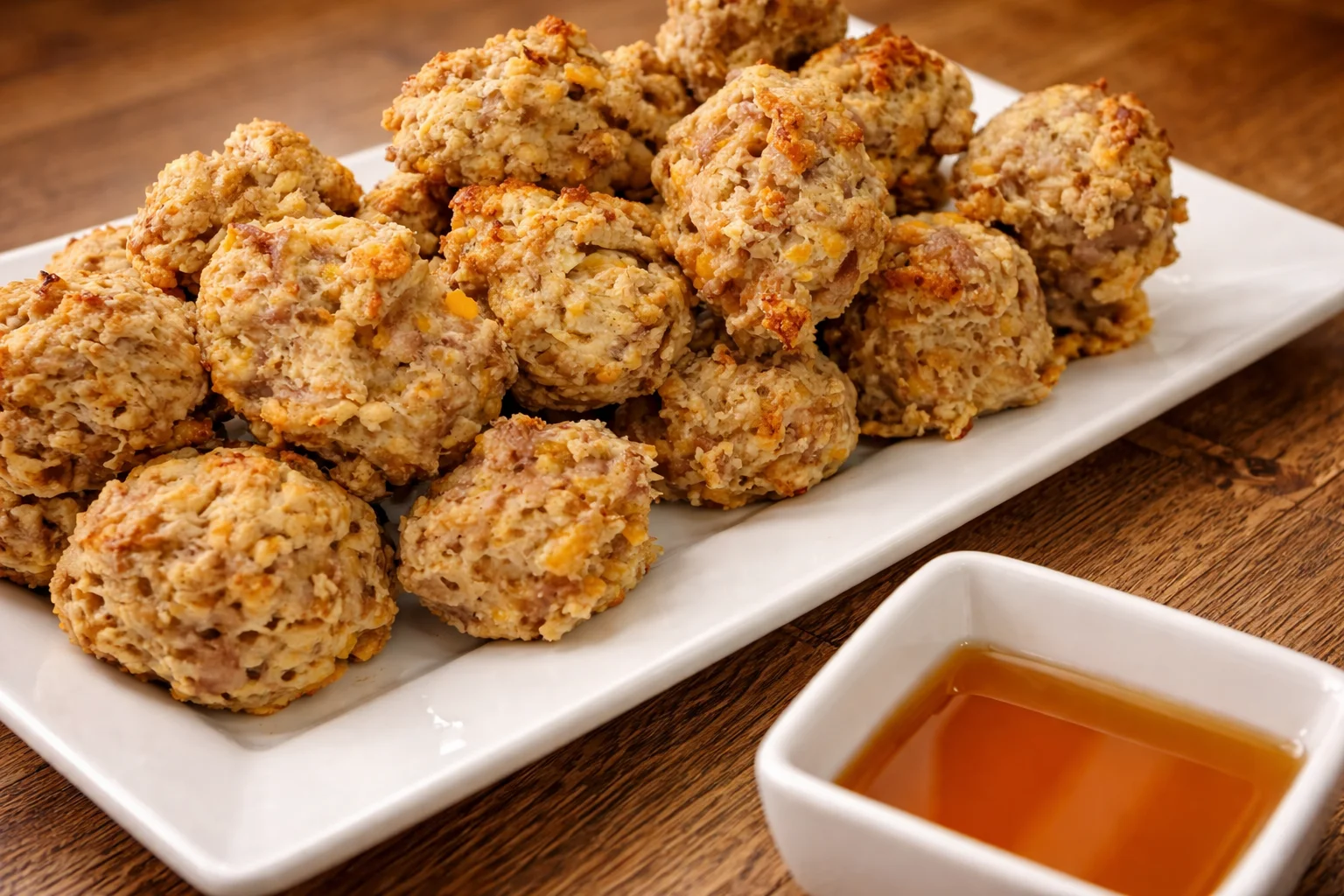 Holiday breakfast featuring Pancake Sausage Balls, McGriddles, and Santa's festive visit.