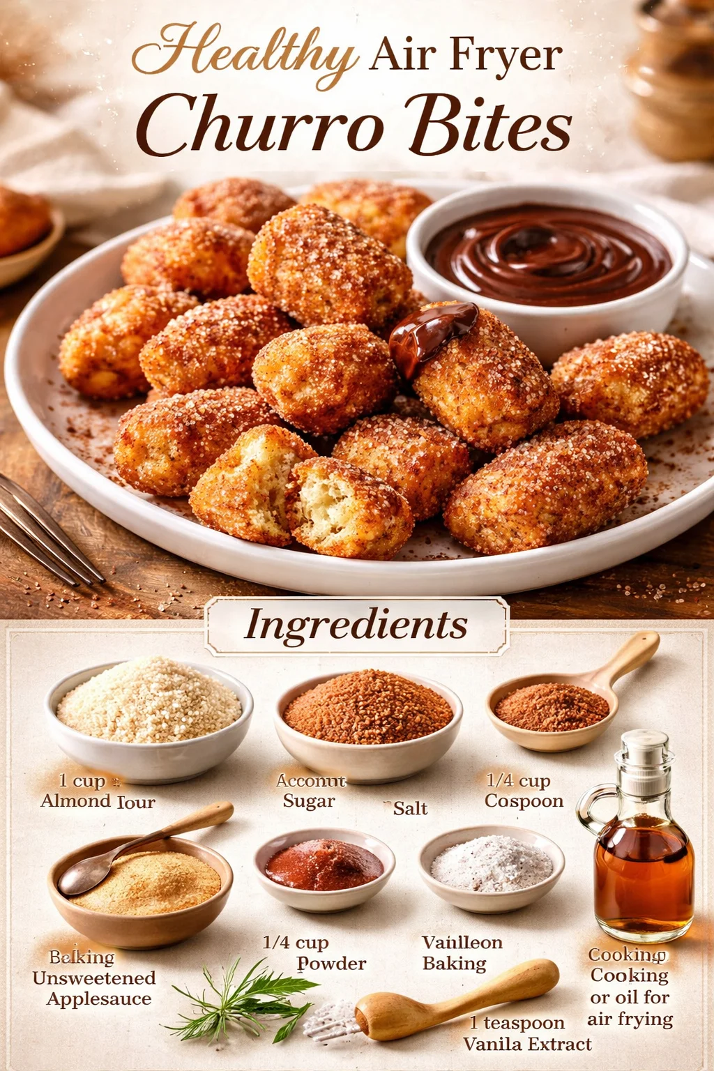 Healthy Air Fryer Churro Bites