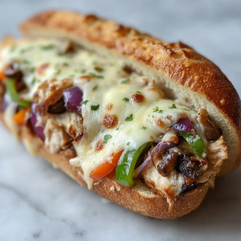 Healthy Crockpot Chicken Philly Cheesesteak served with fresh vegetables