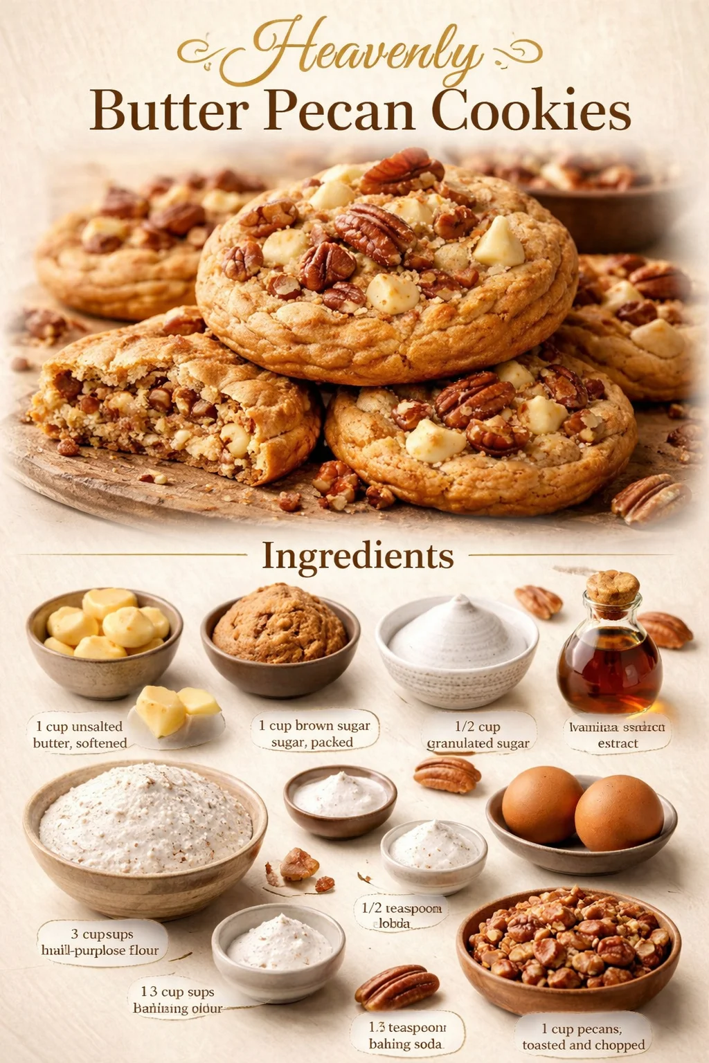 Heavenly Butter Pecan Cookies