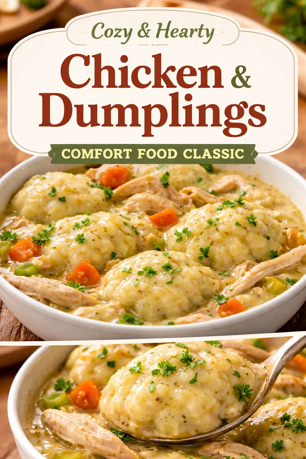 Homemade Cracker Barrel-Style Chicken and Dumplings