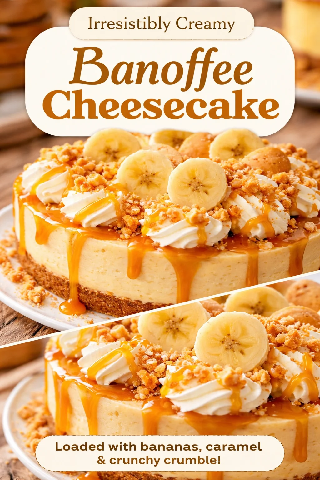 Irresistible Banana Pudding Cheesecake