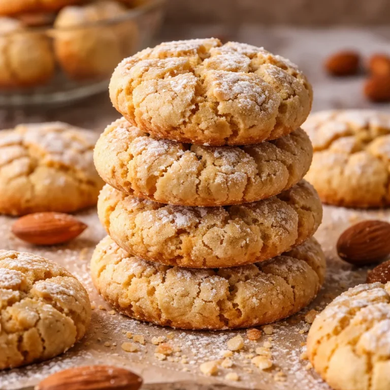 Delicious Italian almond cookies arranged on a plate, showcasing their crunchy texture.