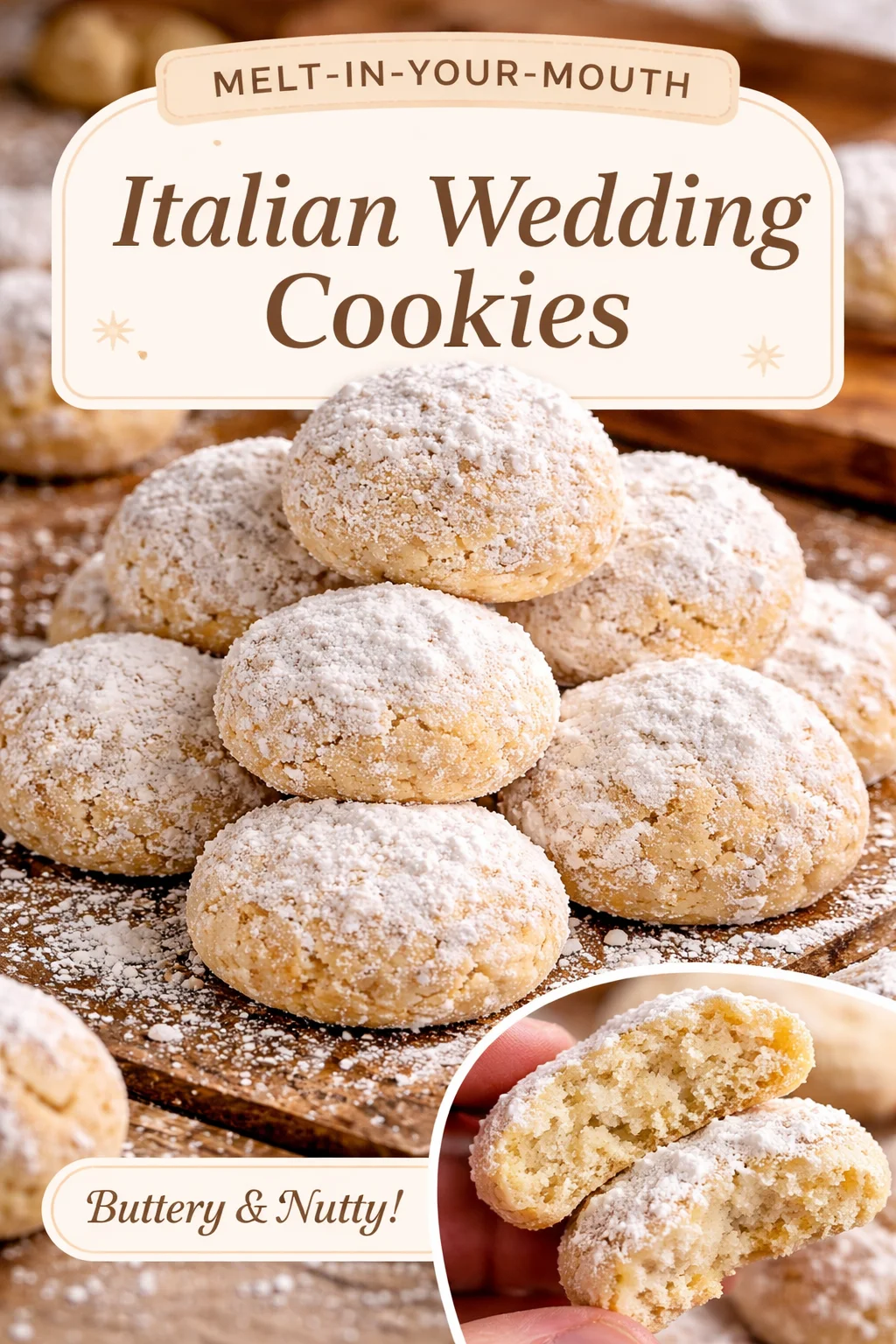 Italian Wedding Cookies | Easy 6 Ingredient Nutty Butter