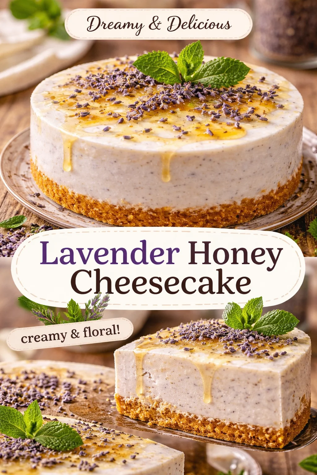 Lavender Honey Cheesecake