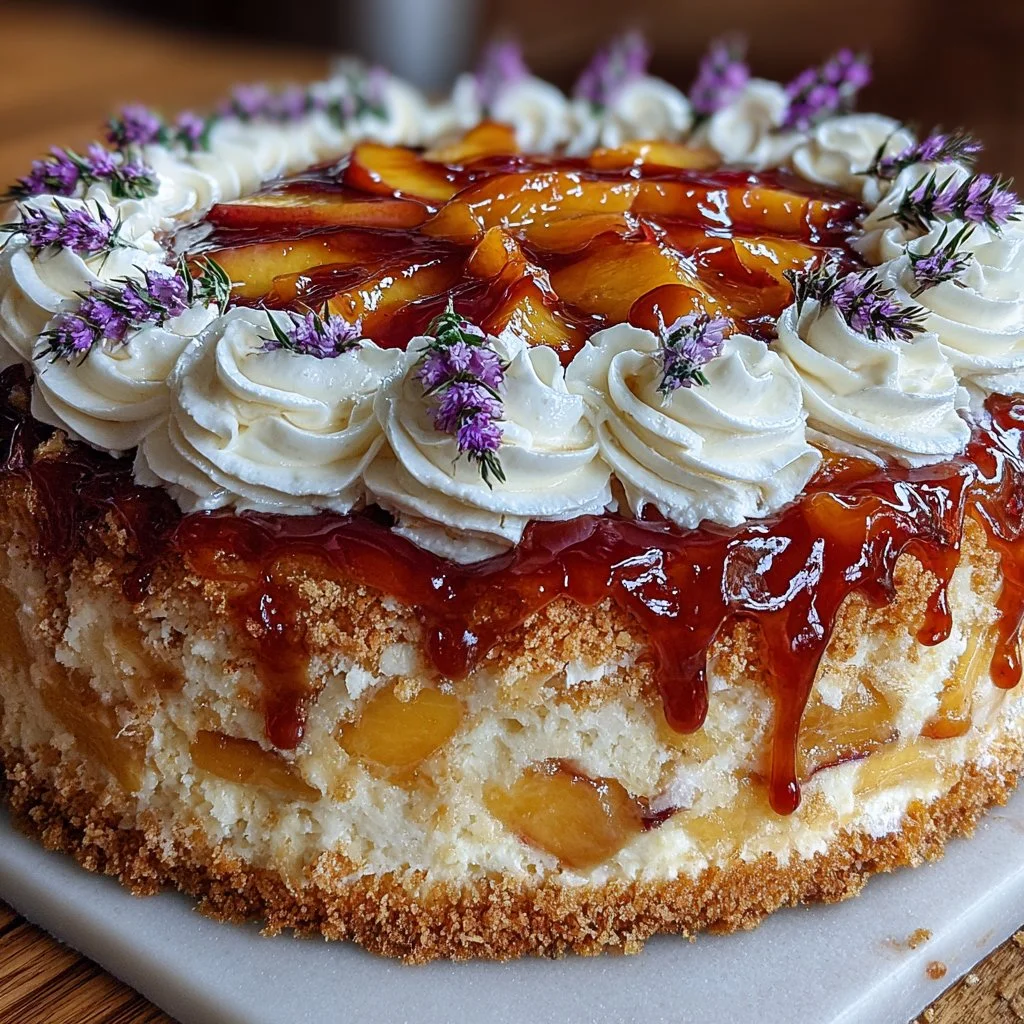 Lavender Peach Celebration Cake