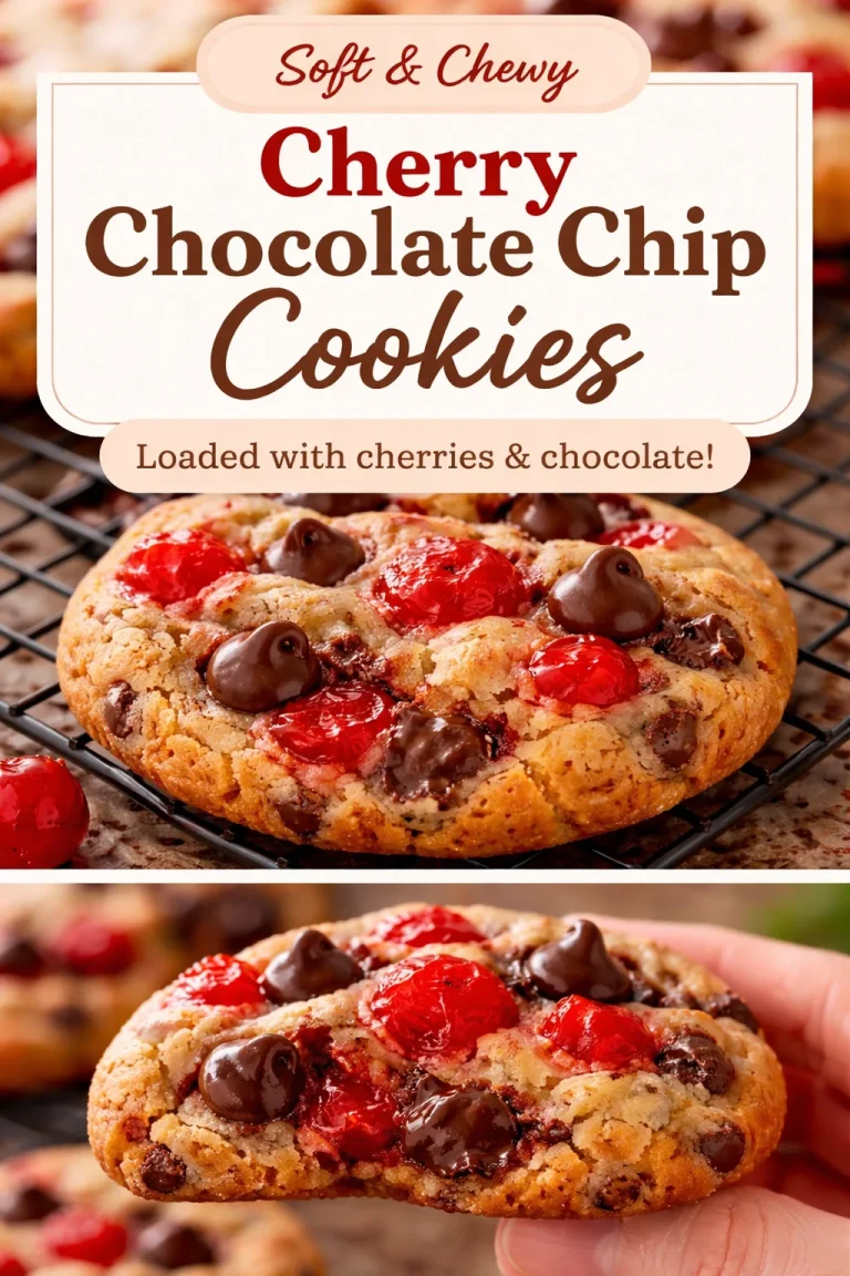 Delicious Maraschino Cherry Chocolate Chip Cookies on a plate